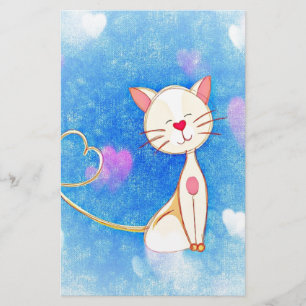 Cute Love Cat Stationery