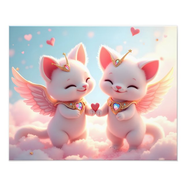 Cute Love Cats Photo Print (Front)