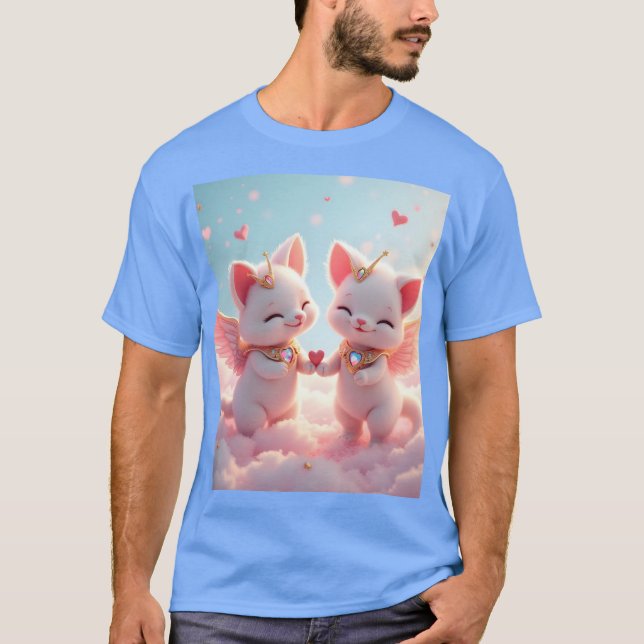 Cute Love Cats T-Shirt (Front)
