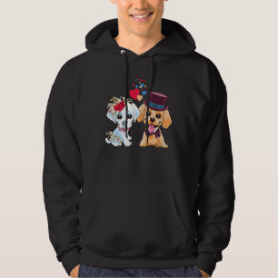 Cute Love Copple Puppy Dogs Labrador Retriever Hoodie