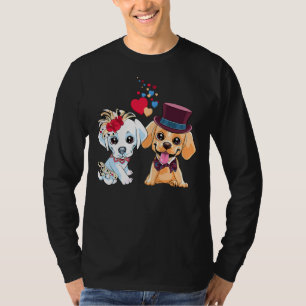 Cute Love Copple Puppy Dogs Labrador Retriever T-Shirt