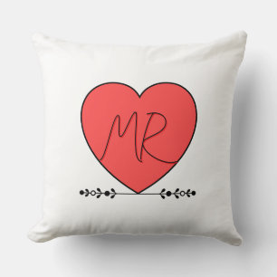 Cute Love Couple Mr&Mrs  Cushion
