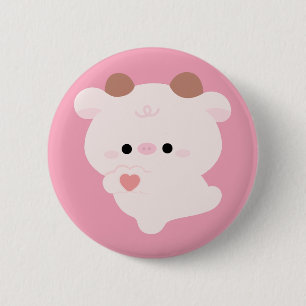 Cute Love Cow 6 Cm Round Badge