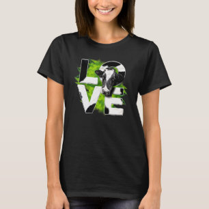 Cute Love Cow Green Grass For Cow T-Shirt