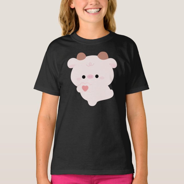 Cute Love Cow T-Shirt (Front)