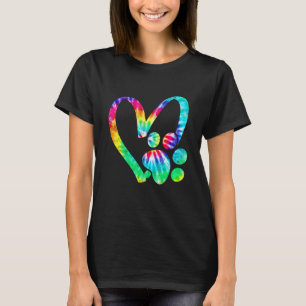 Cute Love Dog Paw Print Tie Dye Dog Cat Owner T-Shirt