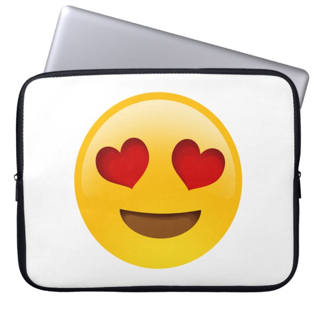 Cute 'Love' Emoji 15-inch laptop case (Front)