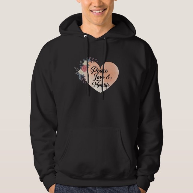 Cute Love Family Matching Motheru2019s Day Mom Wom Hoodie (Front)