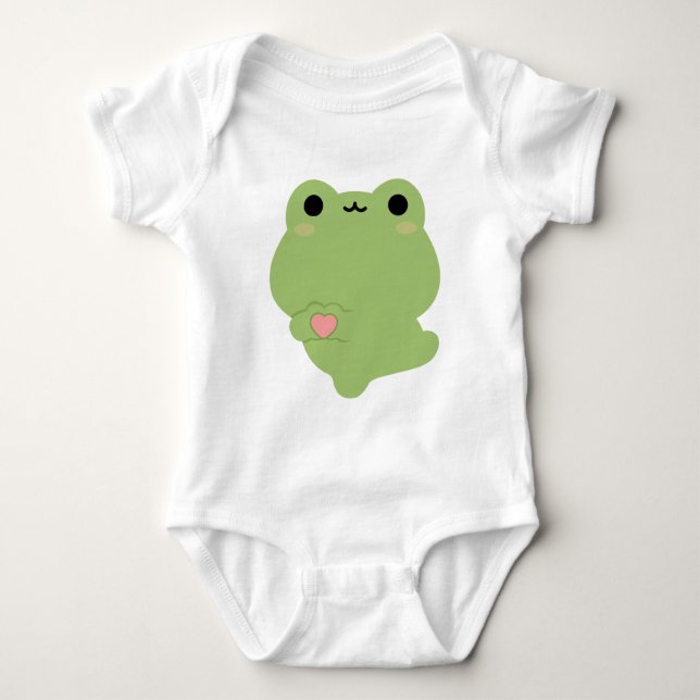 Cute Love Frog Baby Bodysuit (Front)
