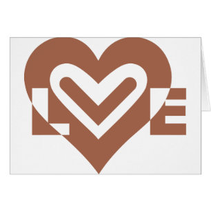 Cute Love Graphic Chocolate Brown