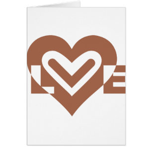 Cute Love Graphic Chocolate Brown