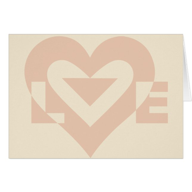 Cute Love Graphic, Cream Beige (Front Horizontal)