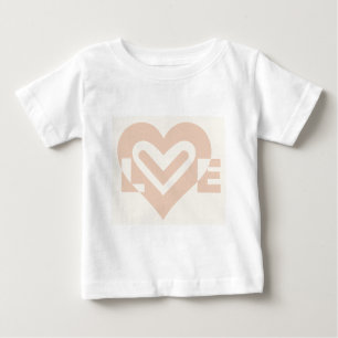Cute Love Graphic in Beige Baby T-Shirt