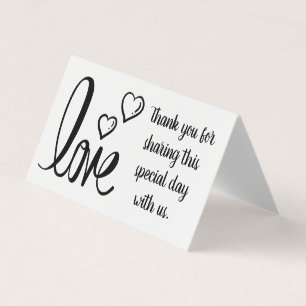 Cute Love Heart Black White Wedding Bridal Shower