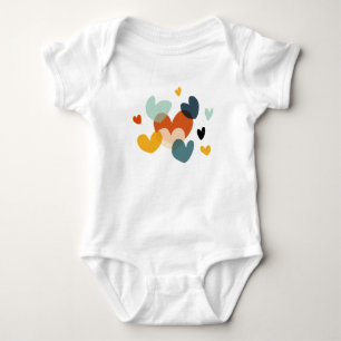 Cute Love Heart Drawings Heart Art Love Art Design Baby Bodysuit