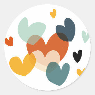 Cute Love Heart Drawings Heart Art Love Art Design Classic Round Sticker