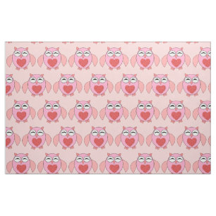Cute Love Heart Owl Craft Fabric
