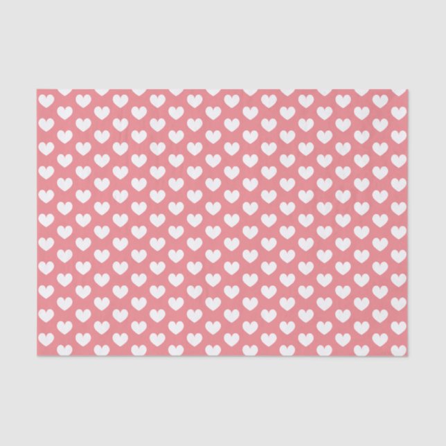 Cute love heart pattern gift box filler tissue paper (Front)
