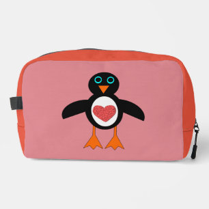 Cute Love Heart Penguin Dopp Kit