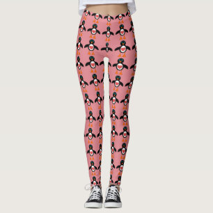 Cute Love Heart Penguin Leggings