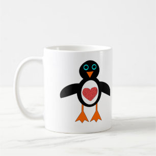 Cute Love Heart Penguin Mug