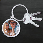 Cute Love Heart Photo Couples Personalised Names Key Ring<br><div class="desc">Cute Love Heart Photo Couples Personalised Names Keychain features your favourite photo with a love heart and personalised with your names in modern white script. Personalise by editing the text in the text box provided and adding your own picture. Perfect gifts for couples, girlfriend, wife, sweetheart and more for birthday,...</div>