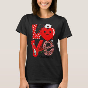 Cute Love Heart Stethoscope CNA Nurse Life Valenti T-Shirt
