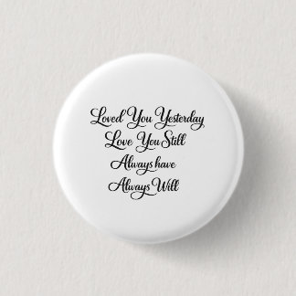 cute love heart valentines day 3 cm round badge