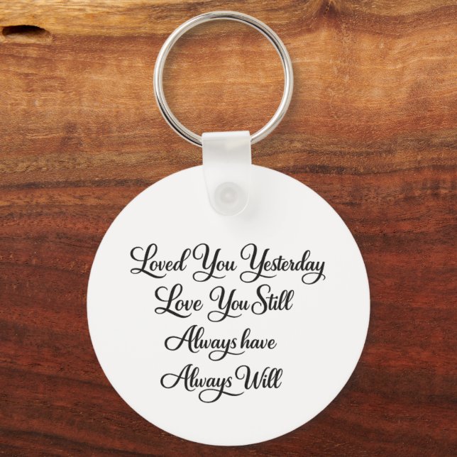 cute love heart valentines day  key ring (Front)