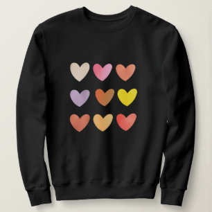 Cute Love Hearts Sweatshirt - Cosy Women's Hoodie