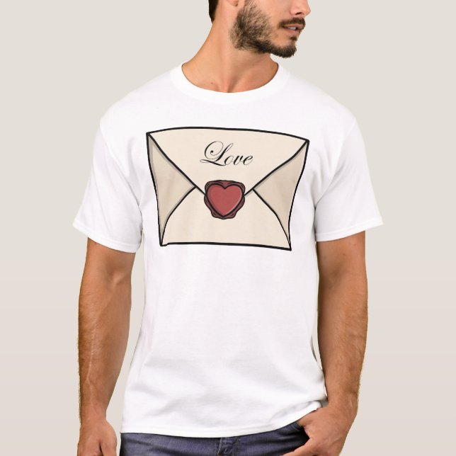 Cute Love Letter Envelope T-Shirt (Front)