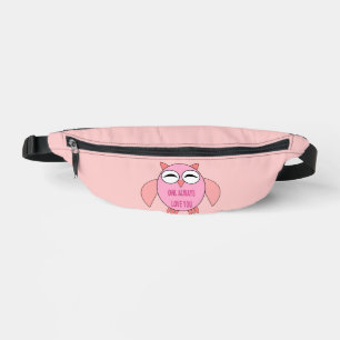 Cute Love Message Owl Bum Bags