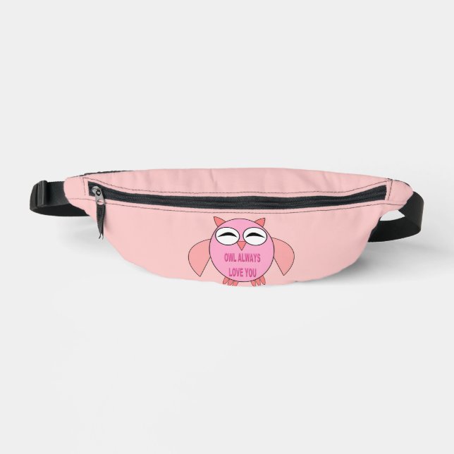 Cute Love Message Owl Bum Bags (Front)