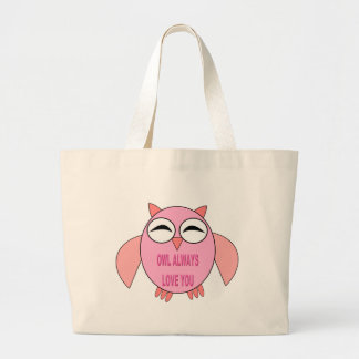 Cute Love Message Owl Tote Bag
