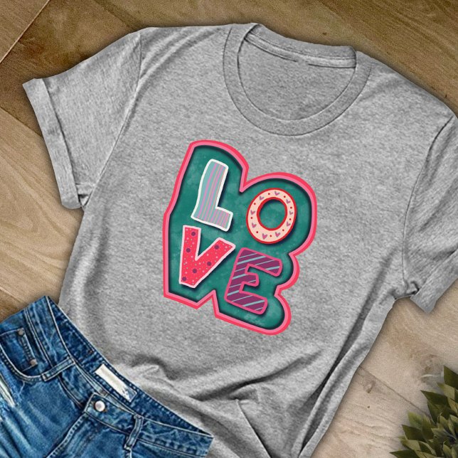 Cute Love Modern Pink Inspirivity T-Shirt (Creator Uploaded)