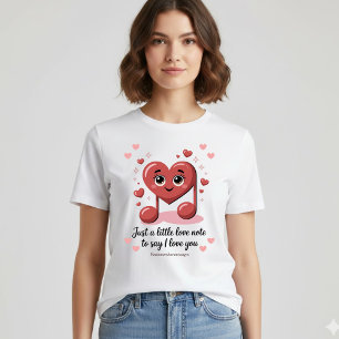 Cute Love Note Music Heart I Love You T-Shirt Tri-Blend Shirt