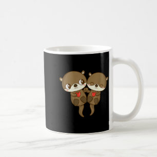 Cute Love Otter Couple Valentines Day Men Women Ki Coffee Mug
