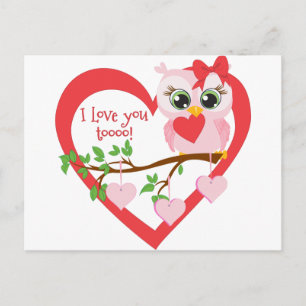 Cute Love Owl Postcard
