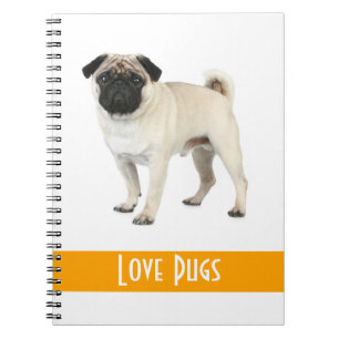 Cute Love Pug Puppy Dog Notebook