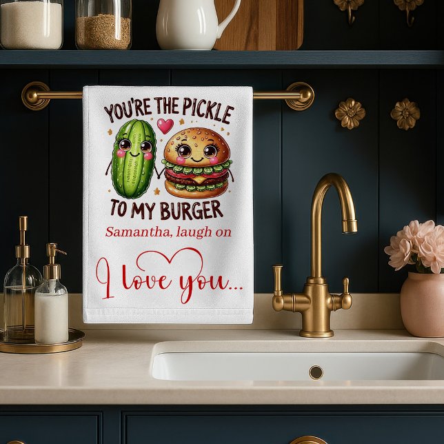 Cute Love Quote Food Kitchen Towel Personalized (Cute Love Quote Food Kitchen Towel Personalized)