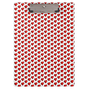Cute Love Red Hearts Clipboard 