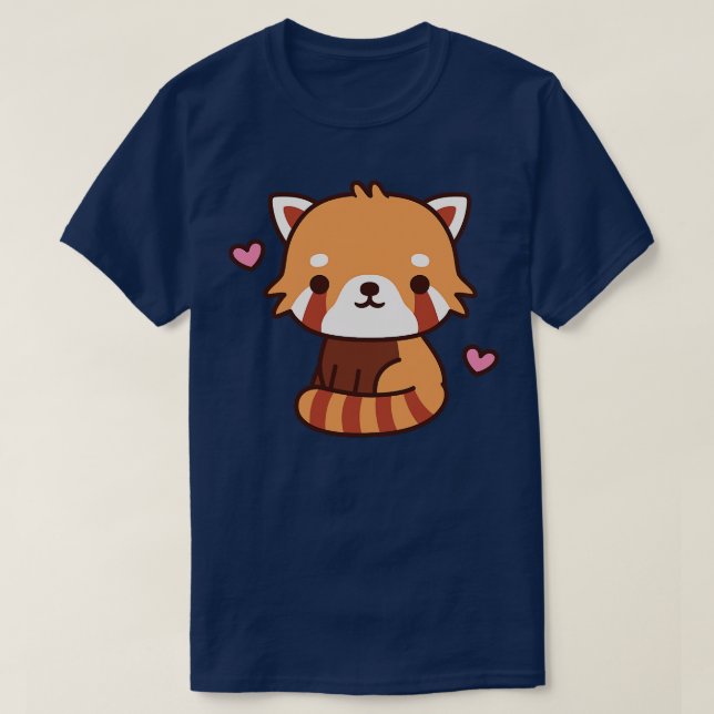 Cute Love Red Panda T-Shirt (Design Front)