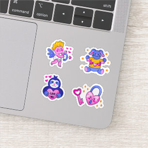 Cute love sticker set