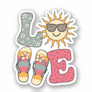 Cute Love Summer Sun Flip Flops Beach 