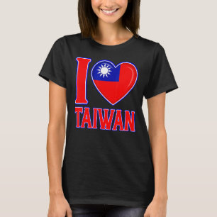 Cute Love Taiwan Taiwanese Heart Flag  Taiwan T-Shirt