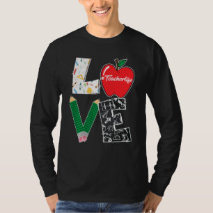 Cute Love Teaching Back To School I Love Teacher L T-Shirt