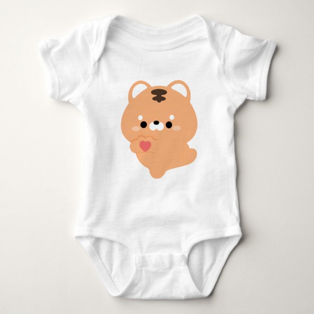 Cute Love Tiger Baby Bodysuit (Front)
