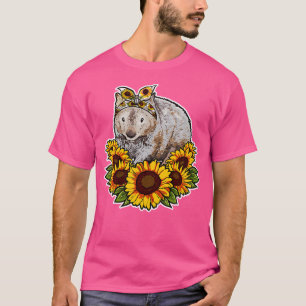 Cute Love Wombat Sunflower Decor Wombat T-Shirt