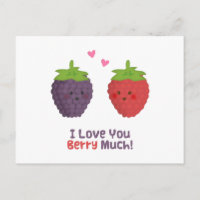 Cute Love You Berry Much Pun Humour