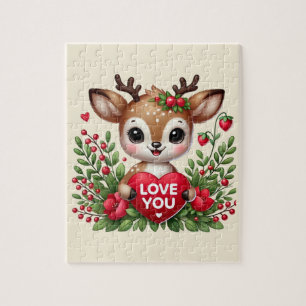 Cute love you deer jigsaw puzzle